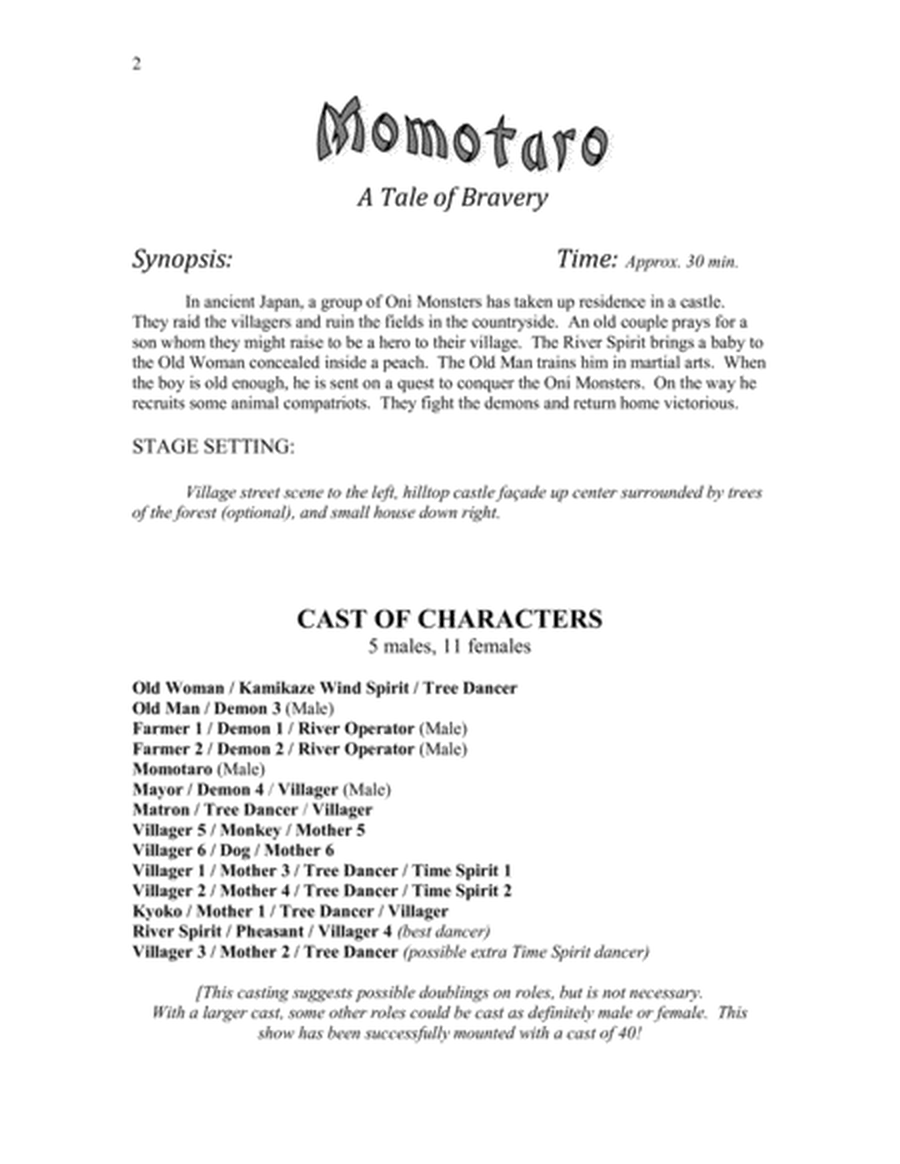 Momotaro, A Tale of Bravery - Children's Musical - Director's Script image number null