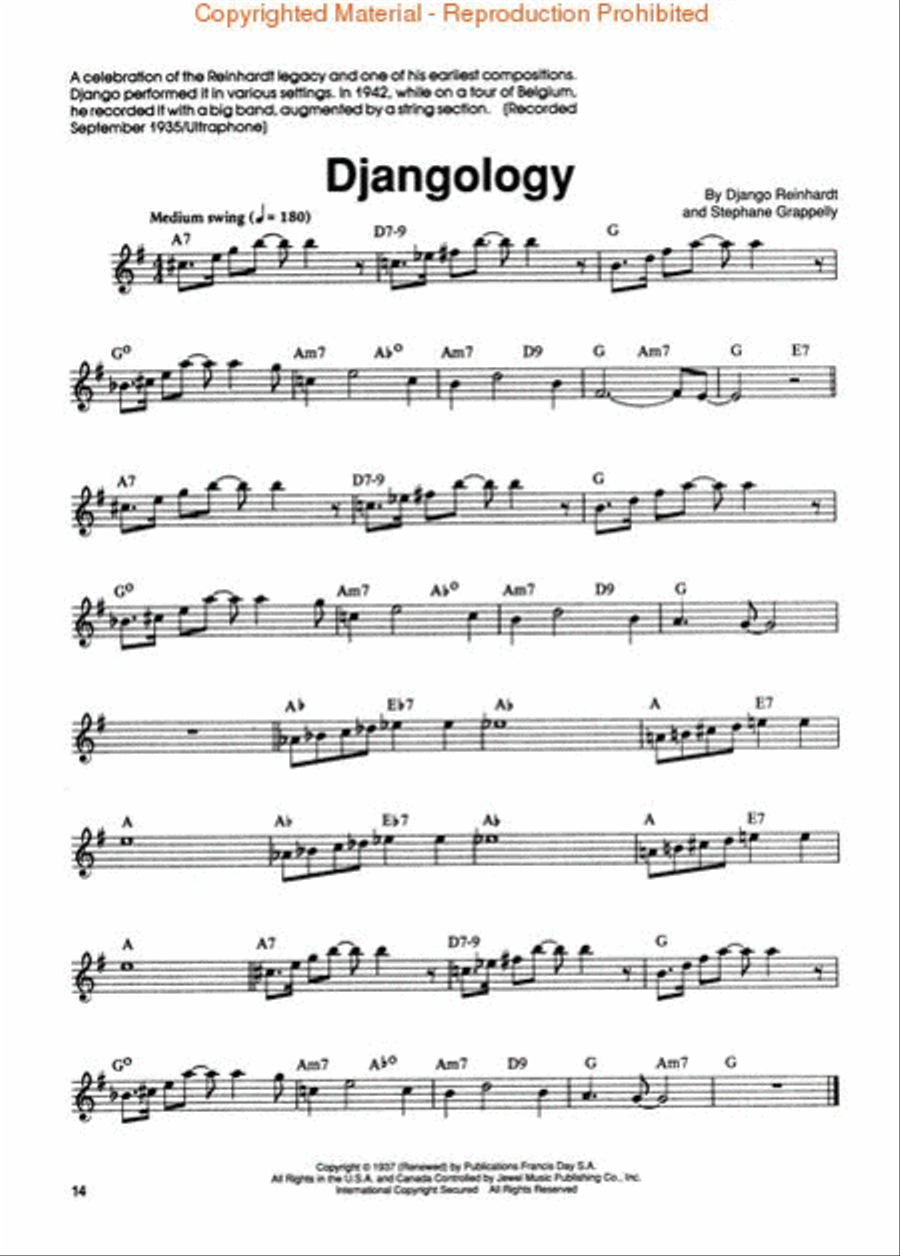 Django Reinhardt Anthology Electric Guitar scores gallery preview page 3