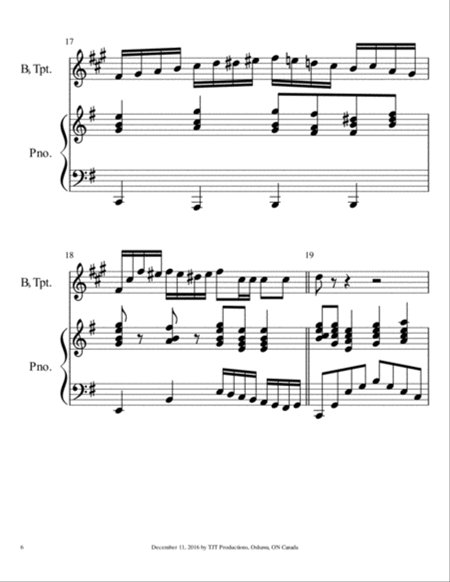 Intrada for Trumpet and Piano Trumpet Solo scores gallery preview page 6