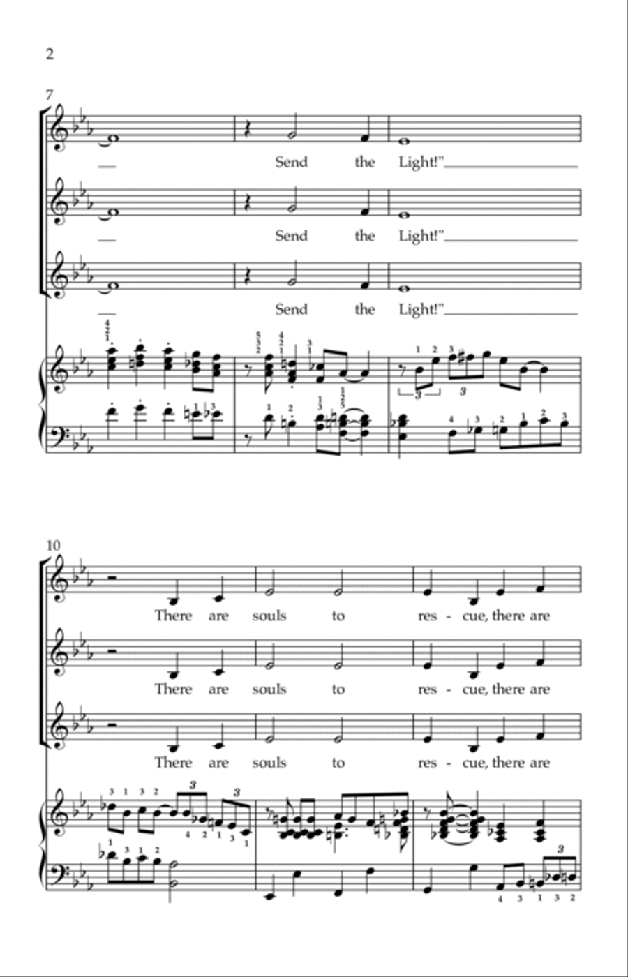 Send the Light w/ Jesus Saves (SSAA Choir and Piano) SSAA scores gallery preview page 2