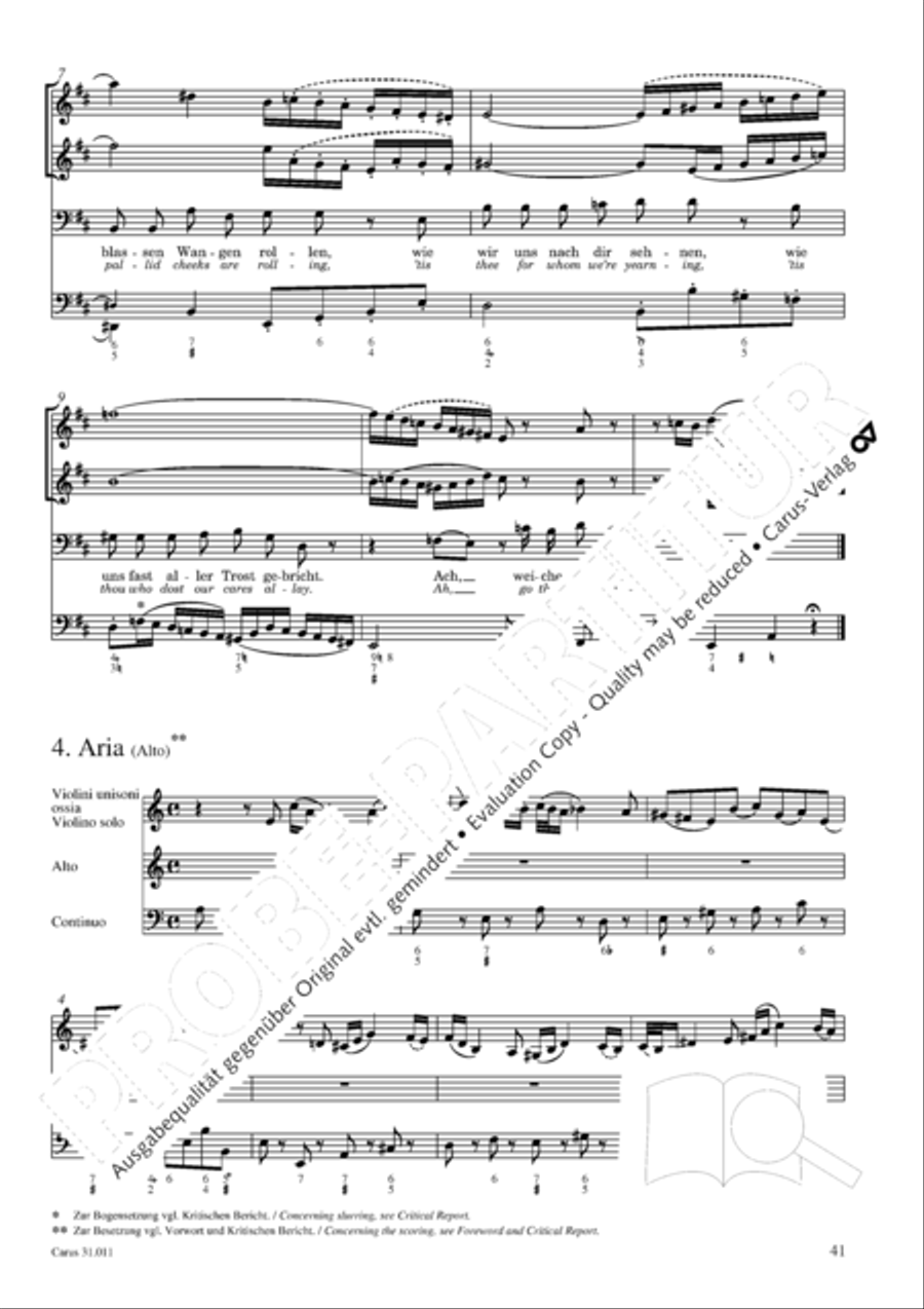 Lobet Gott in seinen Reichen (Himmelfahrtsoratorium) 4-Part scores gallery preview page 42