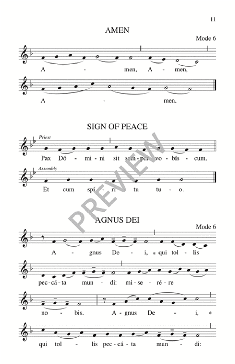 Missa de Angelis / Mass of the Angels - Assembly edition Unison Choir scores gallery preview page 12