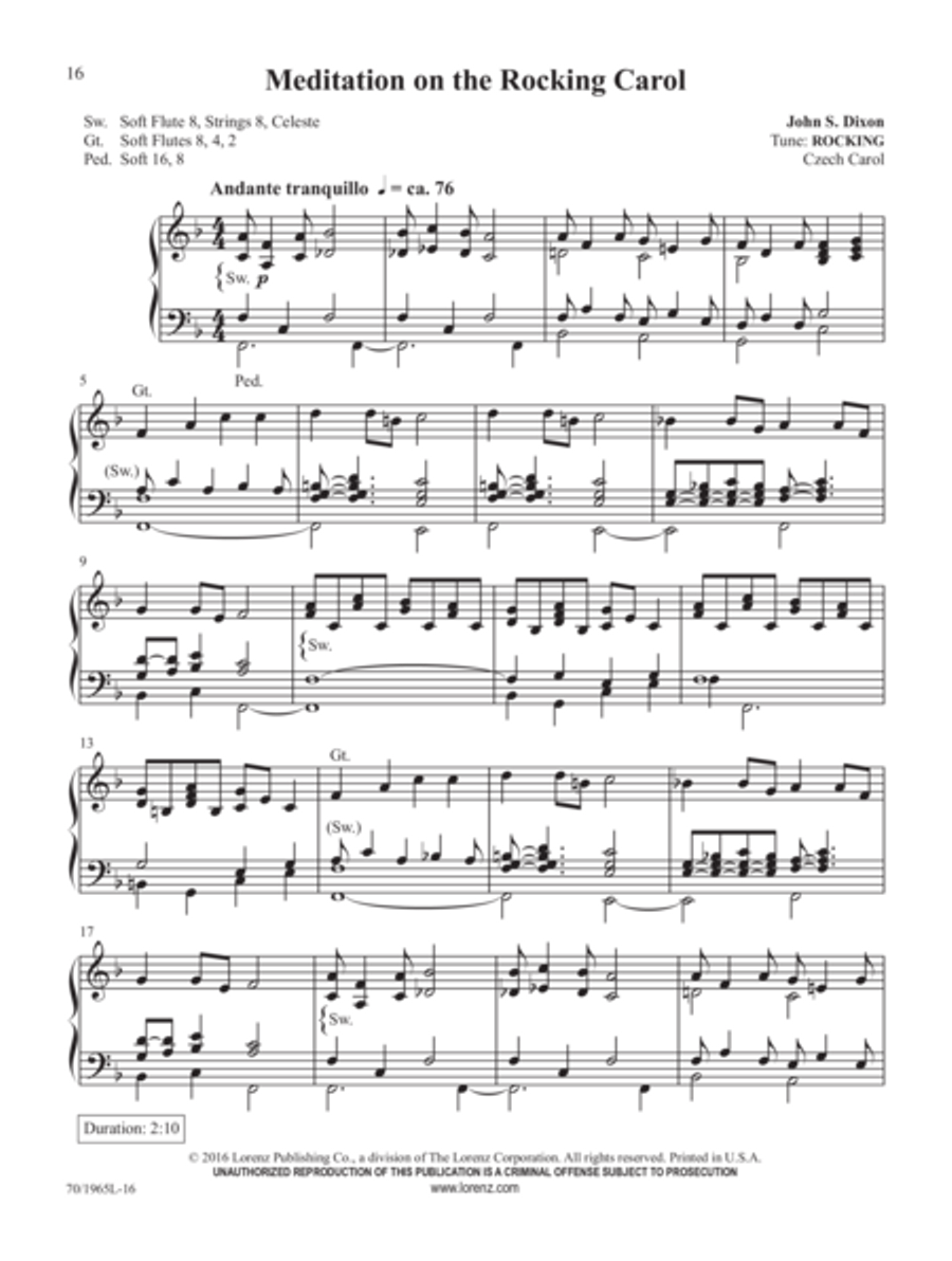 Christmas Presents for Organ Organ Solo scores gallery preview page 8