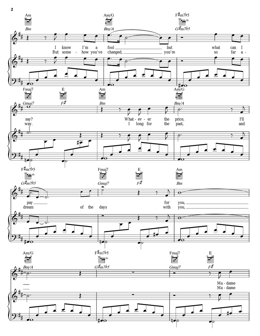 Suite Madame Blue Piano, Vocal, Guitar scores gallery preview page 2