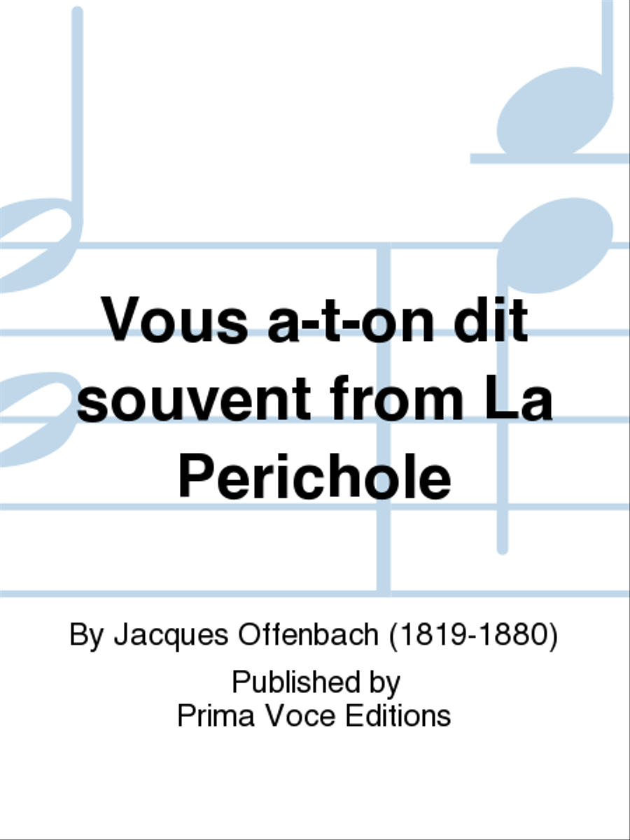 Vous a-t-on dit souvent from La Perichole Tenor Voice scores gallery preview page 1
