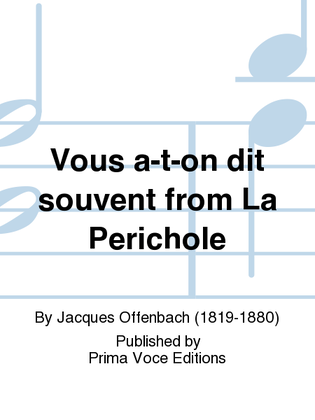 Book cover for Vous a-t-on dit souvent from La Perichole