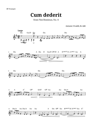 Cum dederit of Vivaldi for Trumpet and Chords