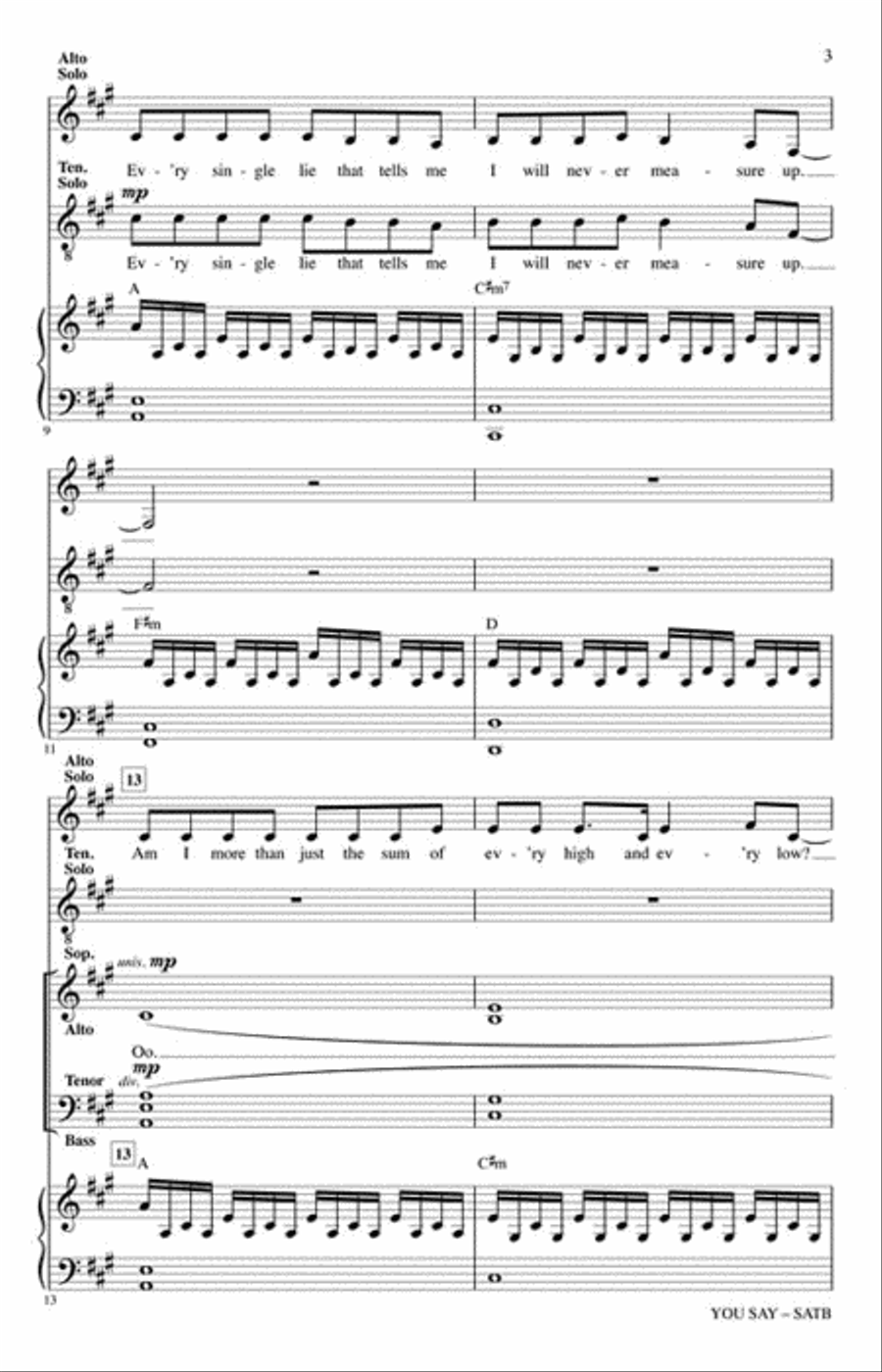 You Say 4-Part scores gallery preview page 3