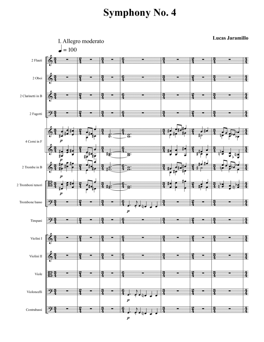 Symphony No. 4 - Score Only Full Orchestra scores gallery preview page 1