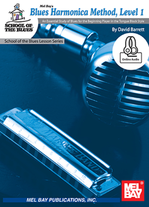 Book cover for Blues Harmonica Method, Level 1