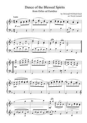 Dance of the Blessed Spirits - Gluck (intermediate Piano)