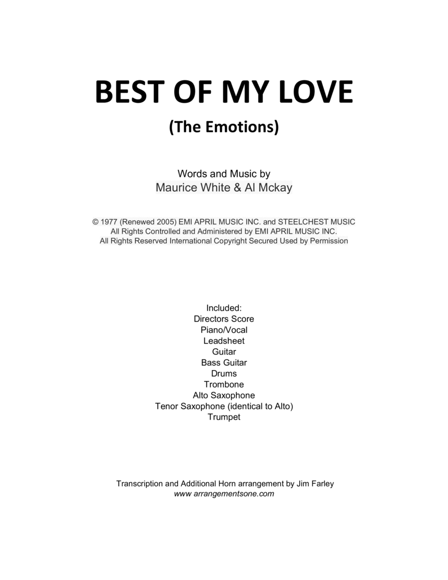 Best Of My Love School and Community scores gallery preview page 1