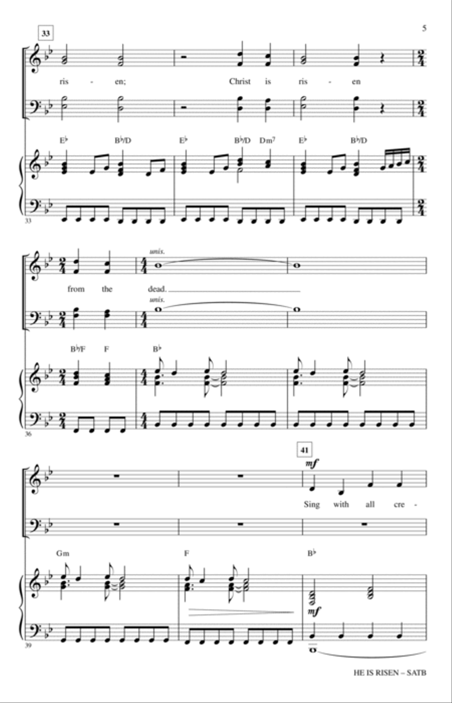 He Is Risen 4-Part scores gallery preview page 4