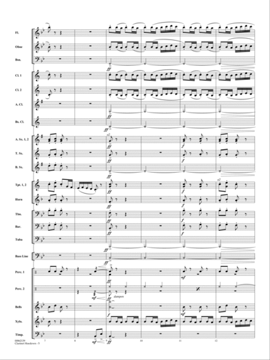 Clarinet Hoedown - Conductor Score (Full Score) Concert Band scores gallery preview page 4