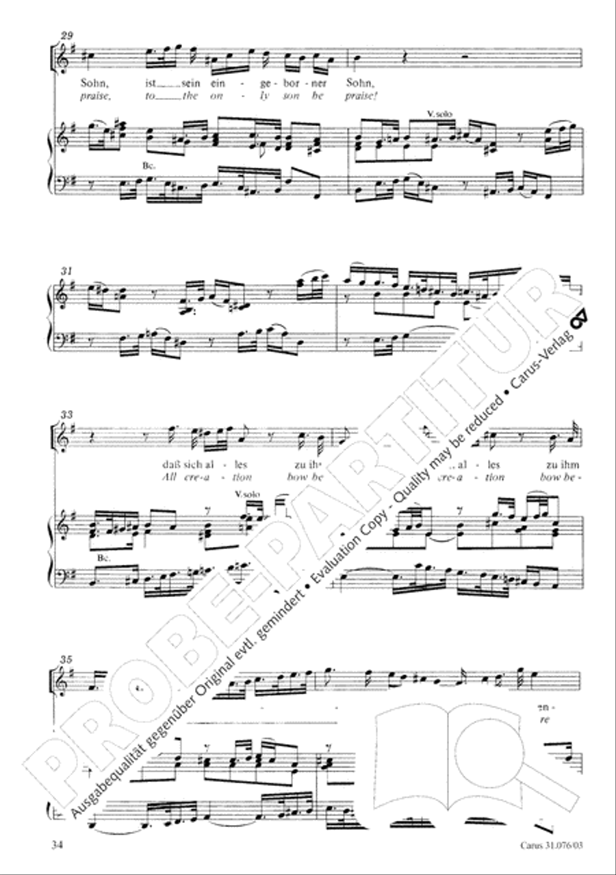 The heavens are telling the Father's glory (Die Himmel erzahlen die Ehre Gottes) 4-Part scores gallery preview page 35