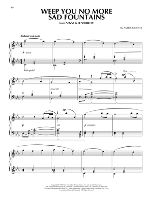 Weep You No More Sad Fountains (from Sense And Sensibility) (arr. Phillip Keveren)