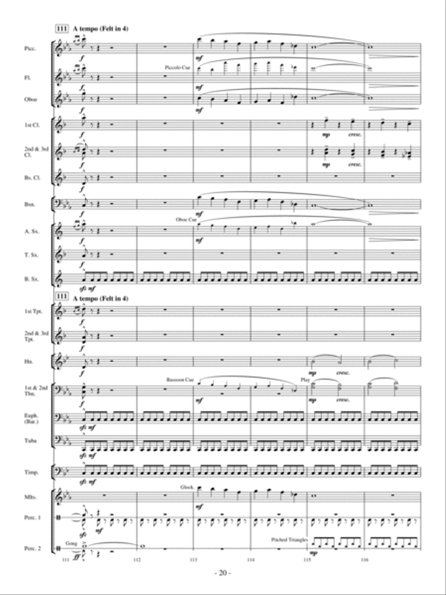 Amid the Great Displace Concert Band scores gallery preview page 19