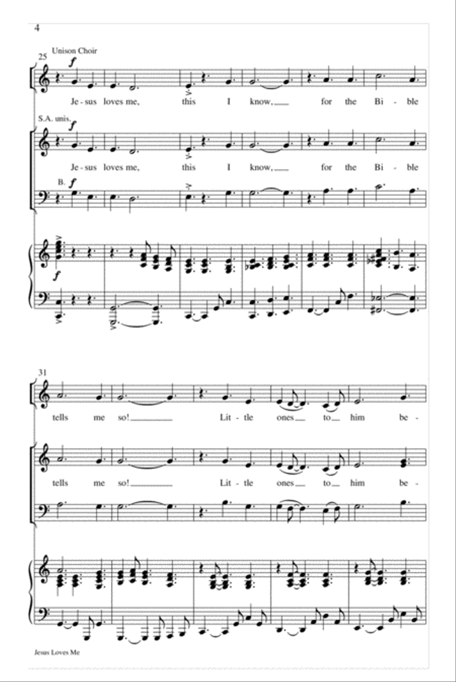 Jesus Loves Me Jesus Loves Me Unison Choir scores gallery preview page 4