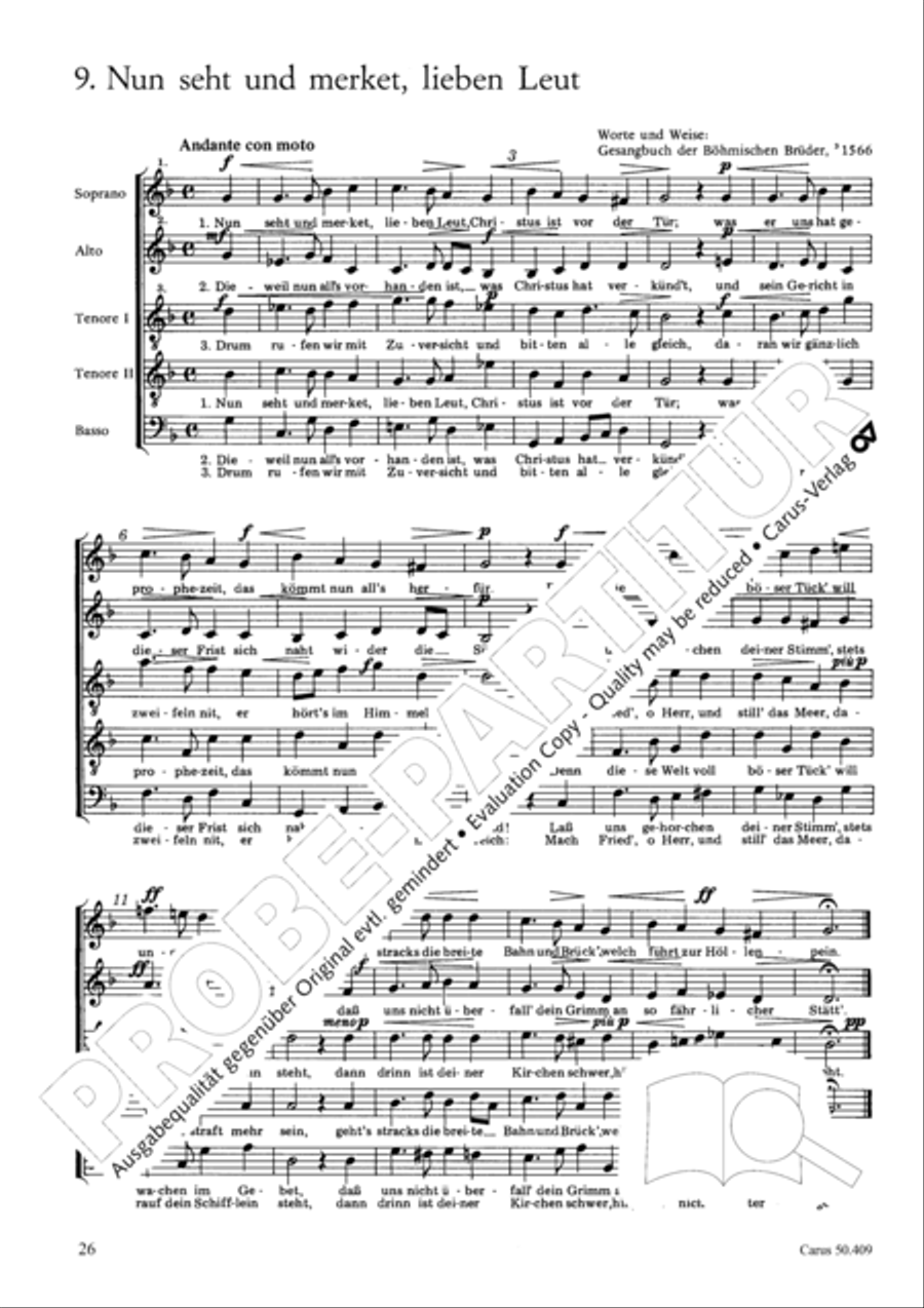 Zwolf deutsche geistliche Gesange Score scores gallery preview page 27