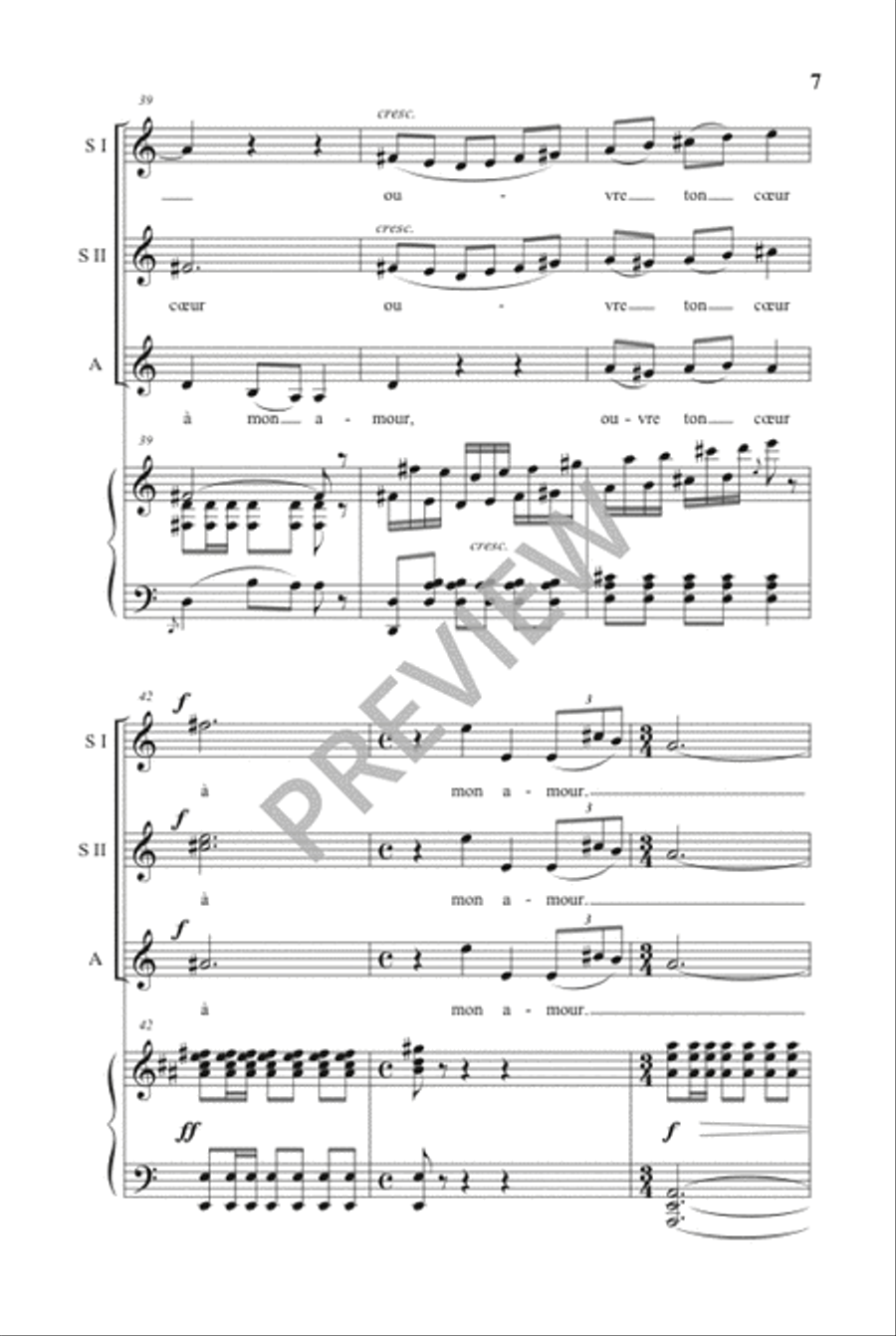 Ouvre ton Coeur SSA scores gallery preview page 6