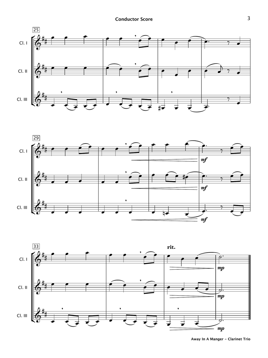 Christmas Clarinet Trios Book 3 Clarinet Trio scores gallery preview page 5