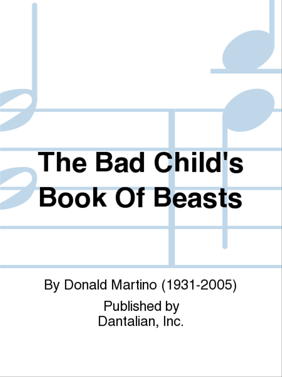 The Bad Child's Book Of Beasts Flute scores gallery preview page 1