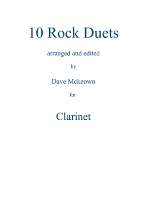 Book cover for 10 Rock Duets for Clarinet