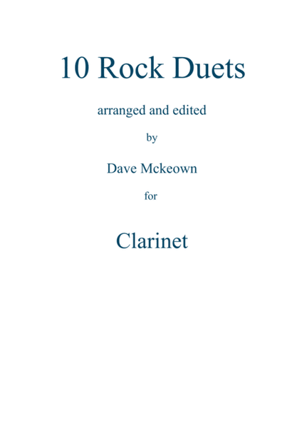 10 Rock Duets for Clarinet image number null