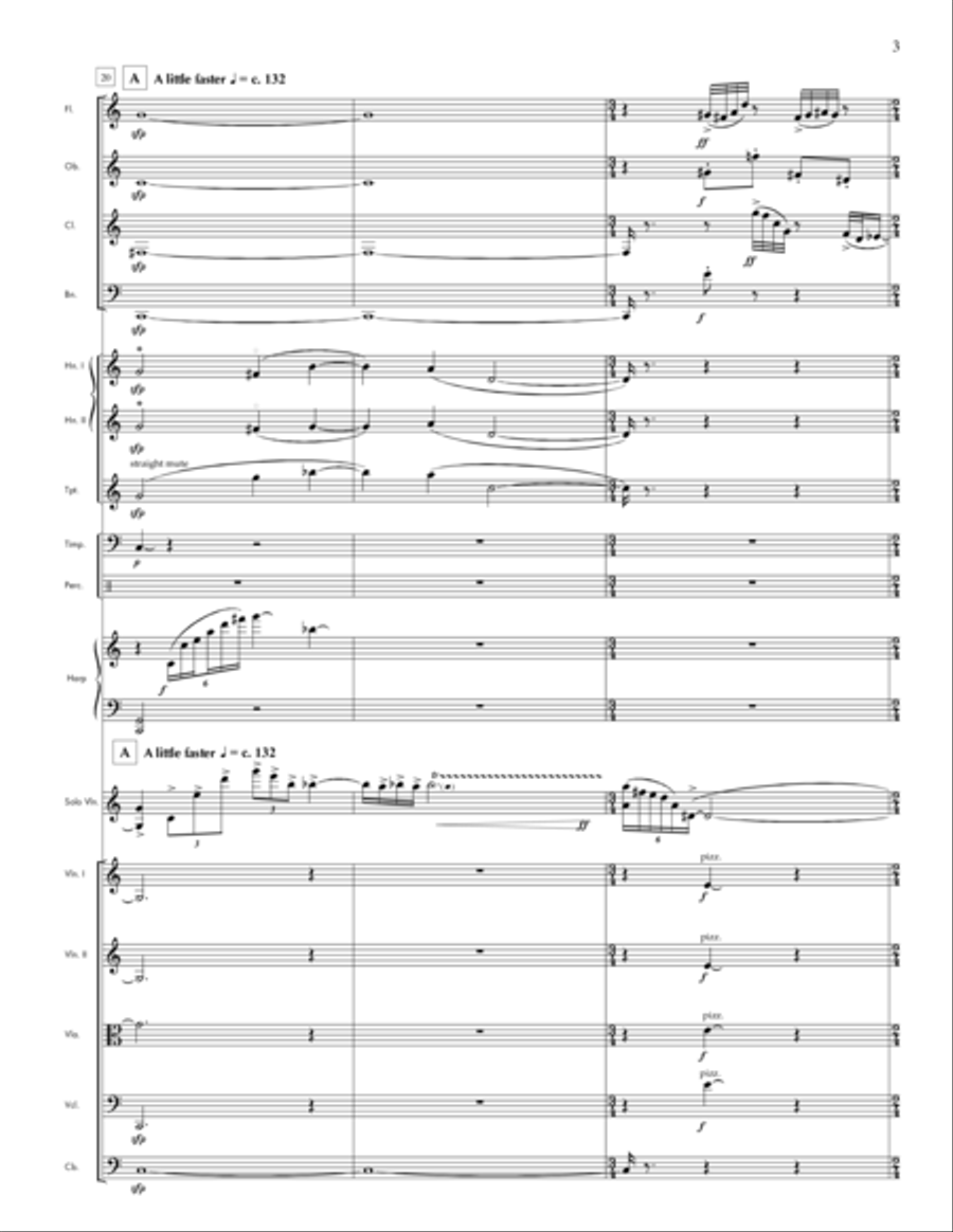 Rhapsody for Violin and Orchestra Full Orchestra scores gallery preview page 4