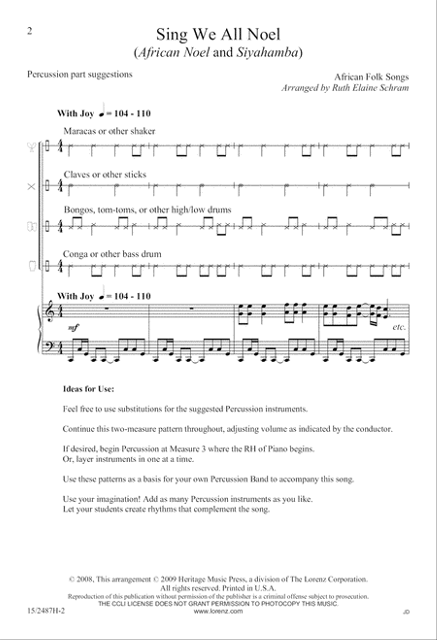 Sing We All Noel Sing We All Noel Unison Choir scores gallery preview page 2