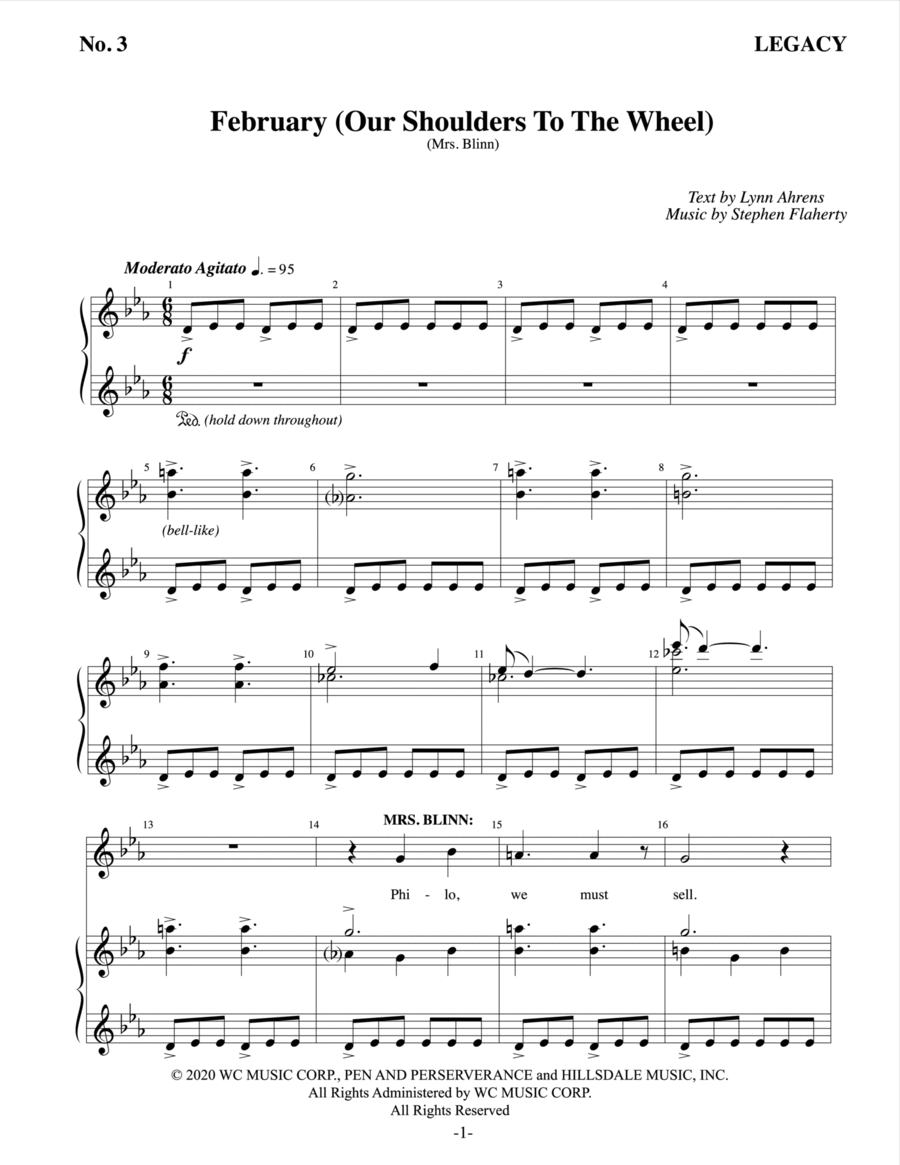 February (Our Shoulders To The Wheel) Piano, Vocal scores gallery preview page 1