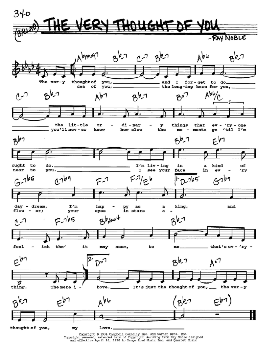 The Very Thought Of You Voice scores gallery preview page 1