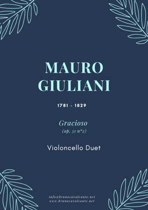 Gracioso Op 51 n2 (Mauro Giuliani) for Violoncello Duet