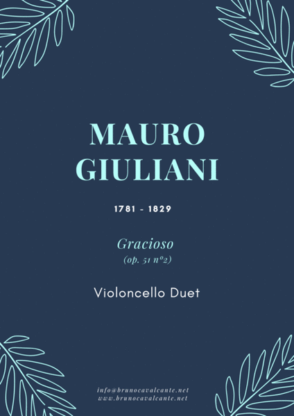 Gracioso Op 51 n2 (Mauro Giuliani) for Violoncello Duet image number null