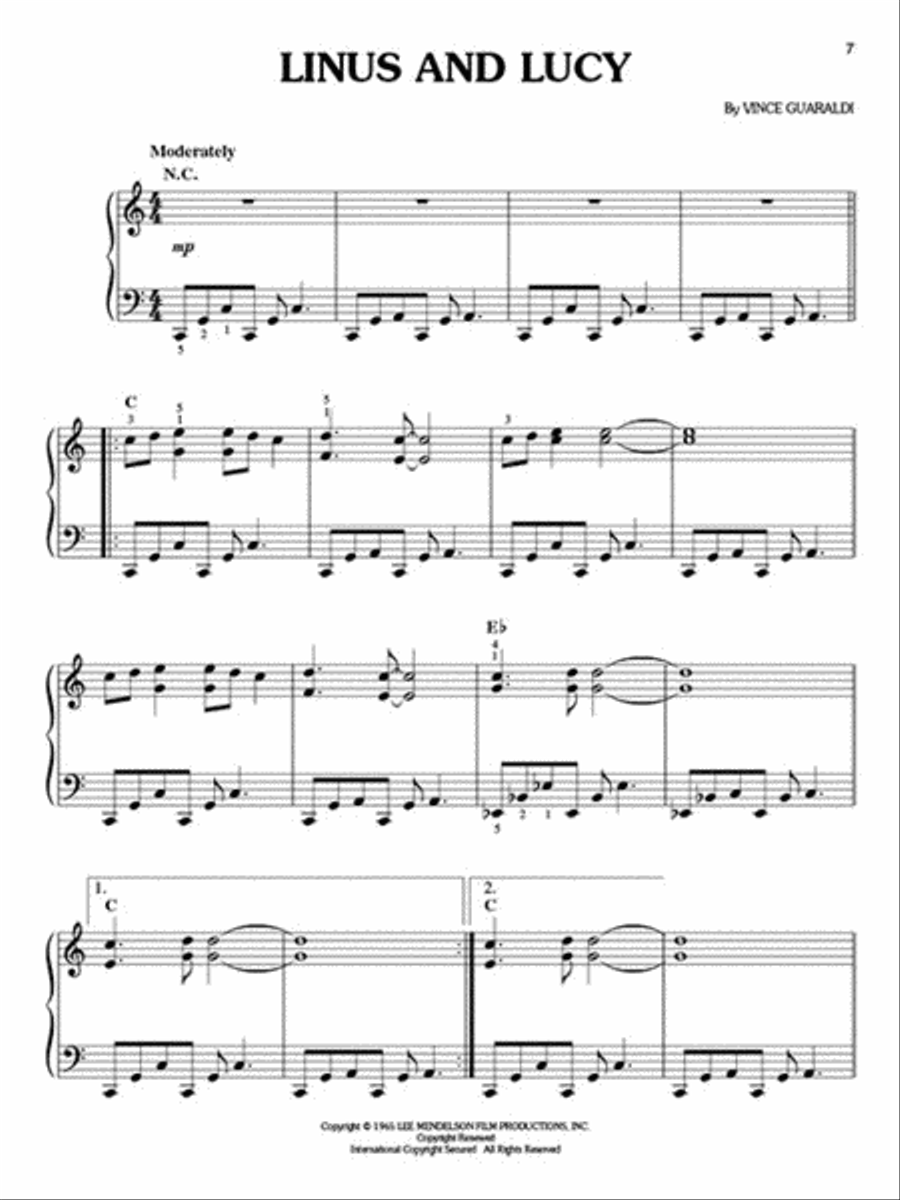 Charlie Brown Christmas Easy Piano scores gallery preview page 2