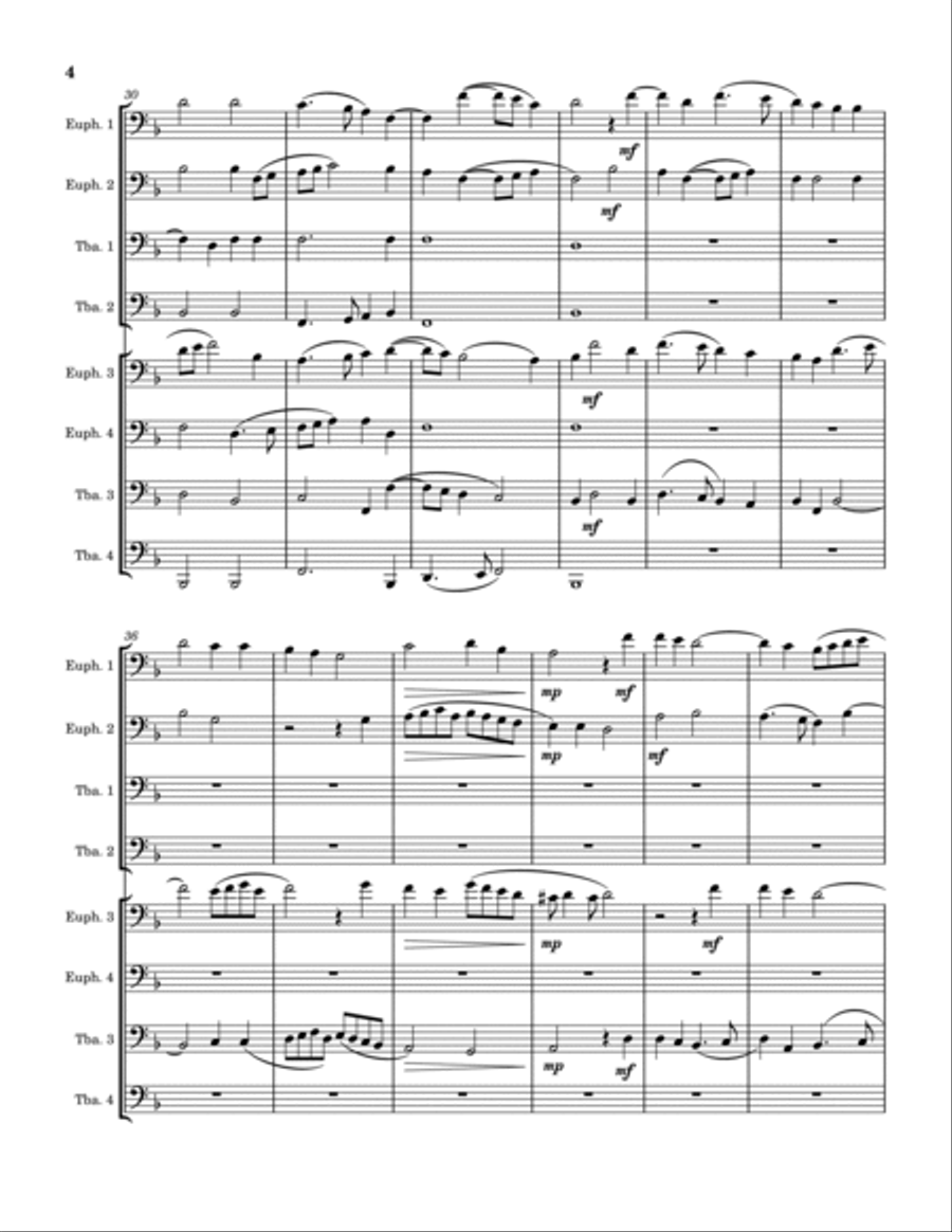 Magnificat Primi Toni á 8 (Tuba/Euphonium Choir) Choir scores gallery preview page 4