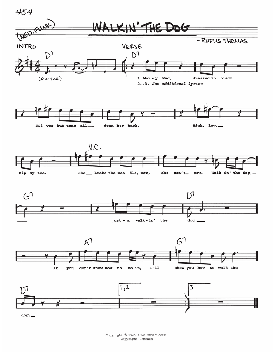 Walkin' The Dog Voice scores gallery preview page 1