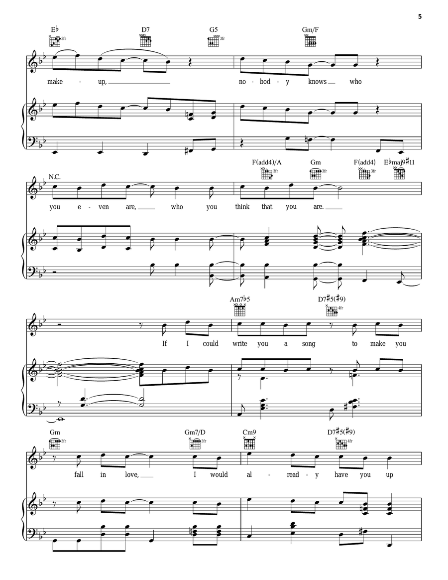 Cooler Than Me Piano, Vocal, Guitar scores gallery preview page 5
