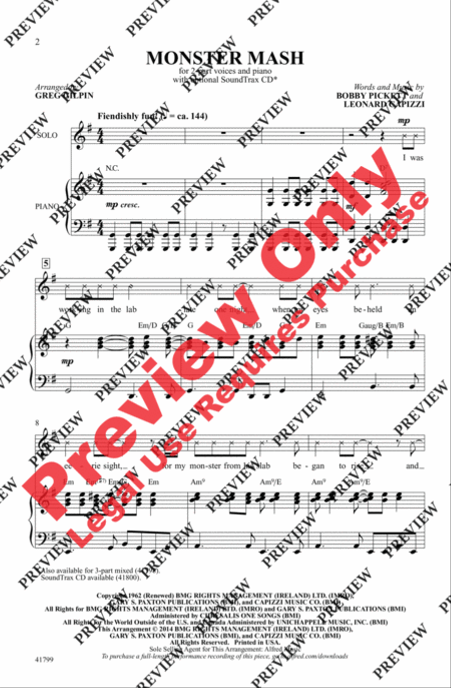 Monster Mash Monster Mash 2-Part scores gallery preview page 2