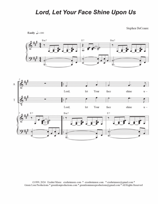 Lord, Let Your Face Shine Upon Us (Vocal Quartet - (SATB)