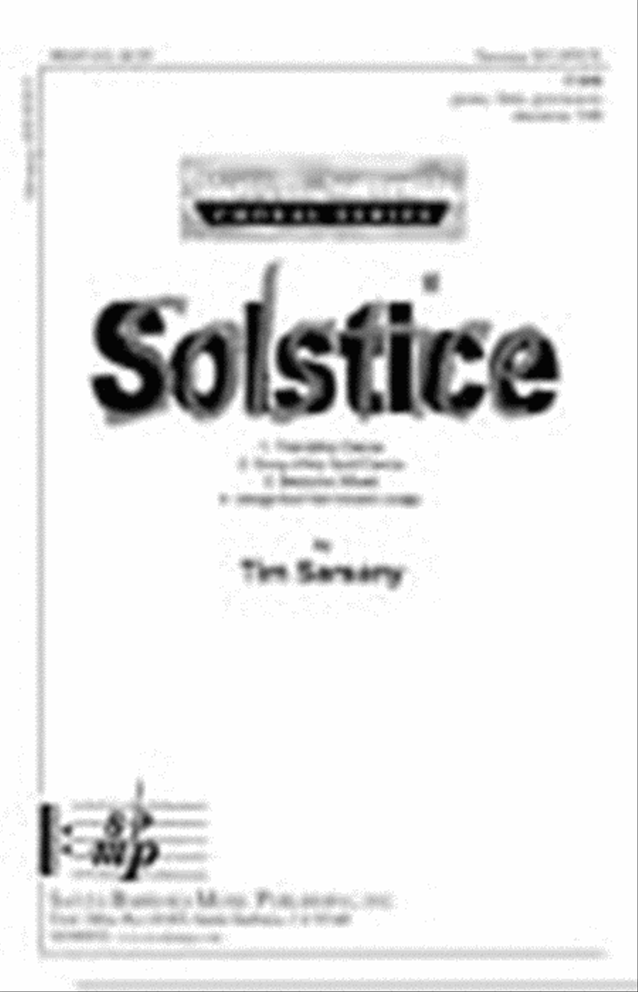 Solstice - TTBB Octavo TTBB scores gallery preview page 1