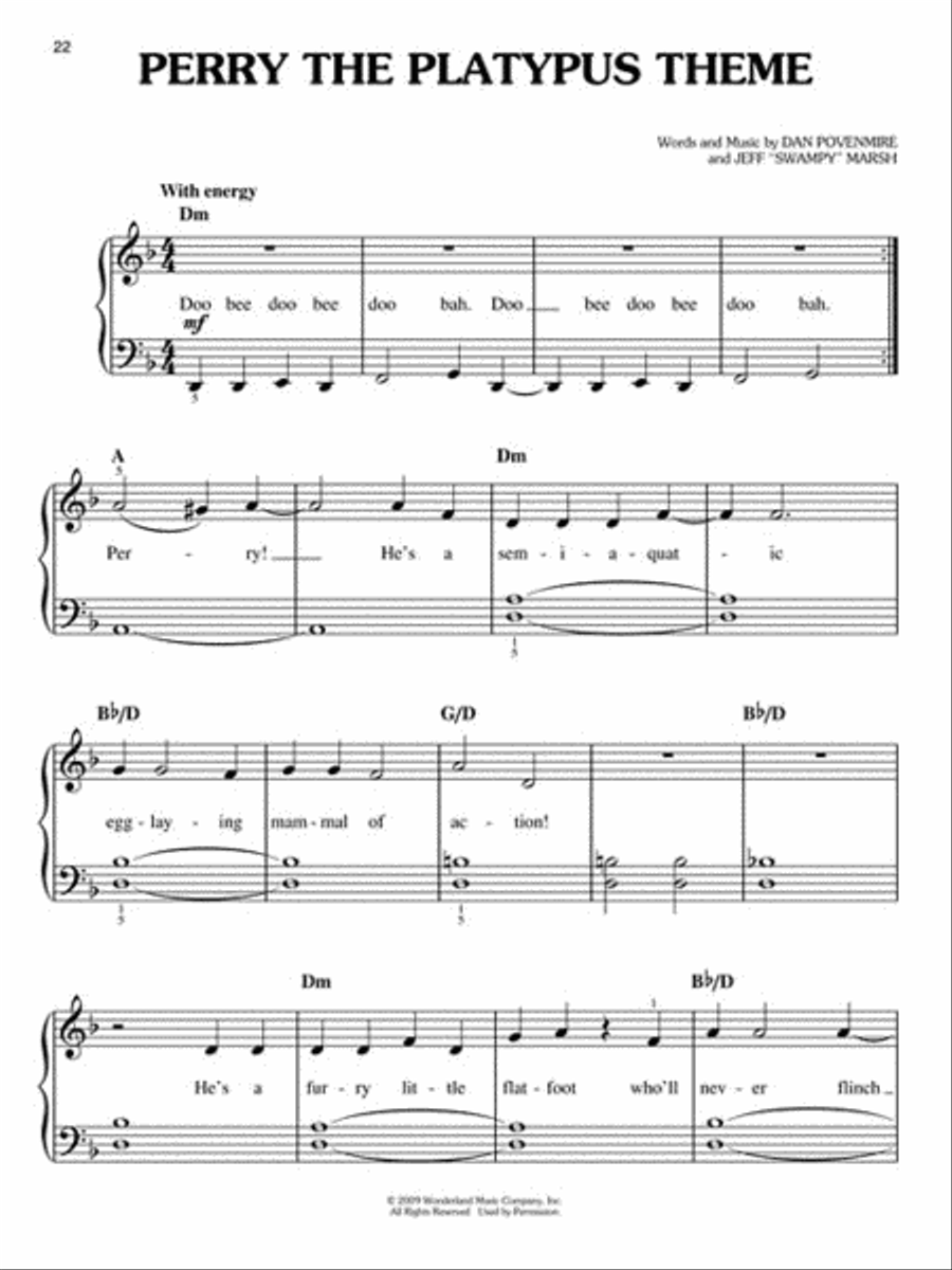 Phineas and Ferb Easy Piano scores gallery preview page 4