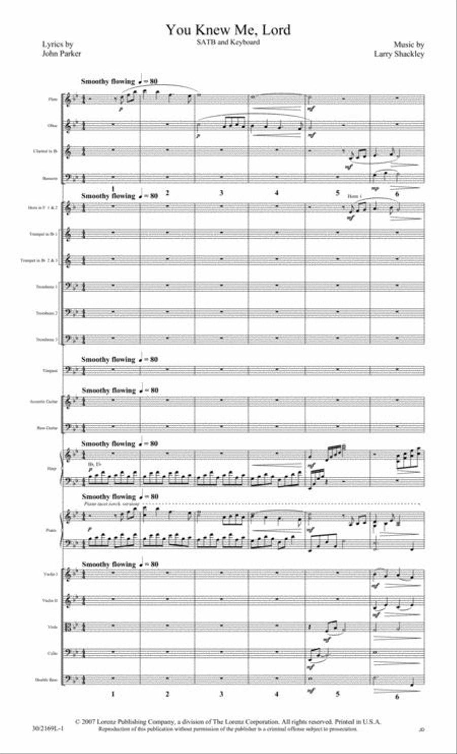 You Knew Me, Lord - Orchestra Score/Parts Choir scores gallery preview page 2