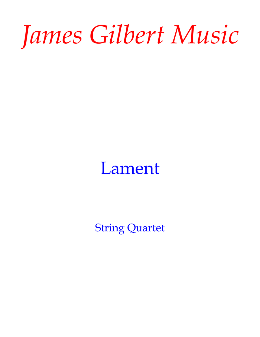 Lament Lament String Quartet scores gallery preview page 1