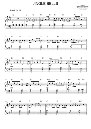 Jingle Bells (easy piano)