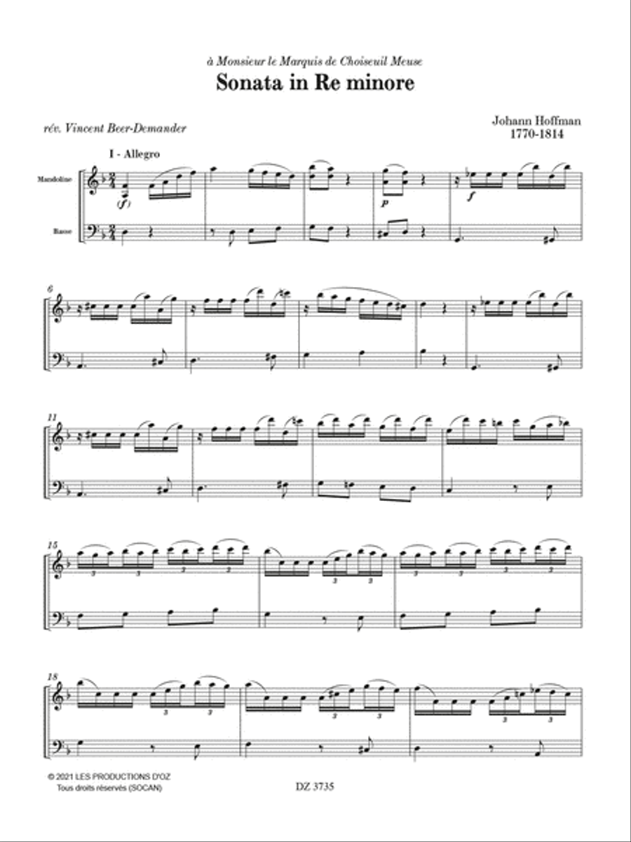 Sonata in Re minore Double Bass scores gallery preview page 2