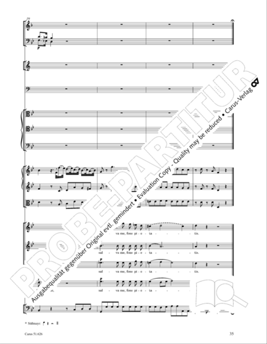 Missa longa in C major (Missa longa in C) 4-Part scores gallery preview page 47