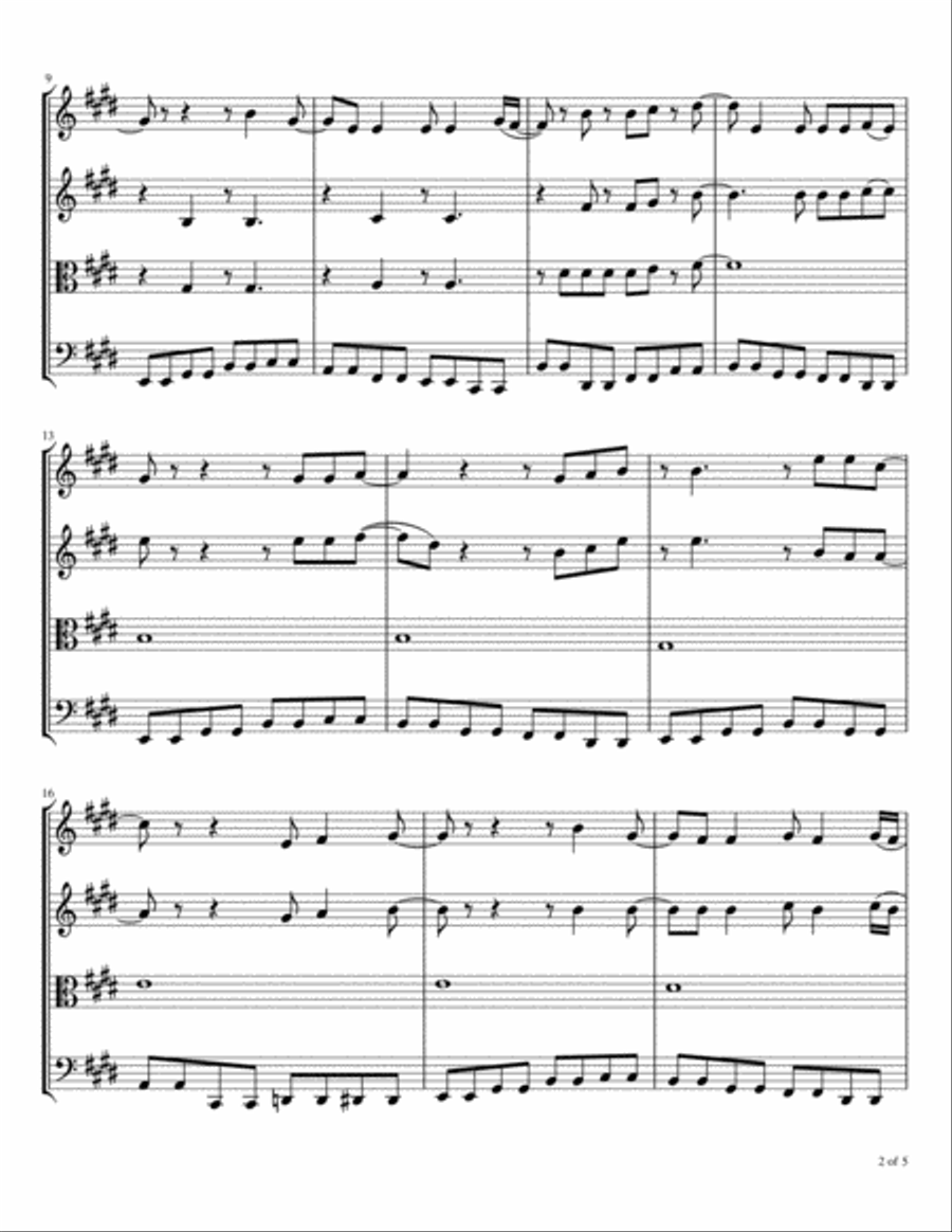 Can You (point Your Finger & Do The Twist) String Quartet scores gallery preview page 3