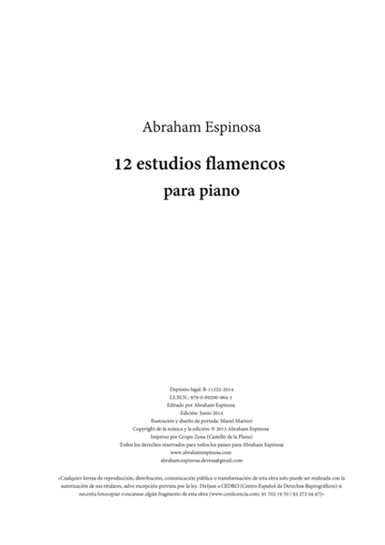 12 estudios flamencos para piano - Libro 1 Piano Solo - Digital Sheet Music