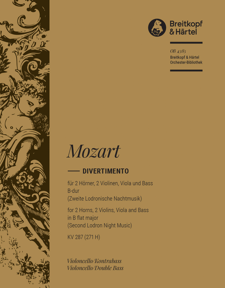 Divertimento in B flat major K. 287 (271H) Orchestra scores gallery preview page 1
